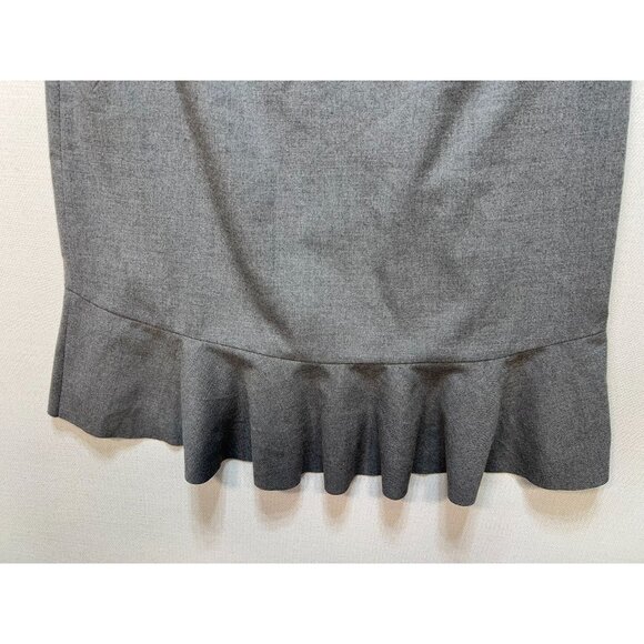 Banana Republic Women's Mermaid A Line Skirt Stretch Size 10 Gray Flat Front - Picture 12 of 12